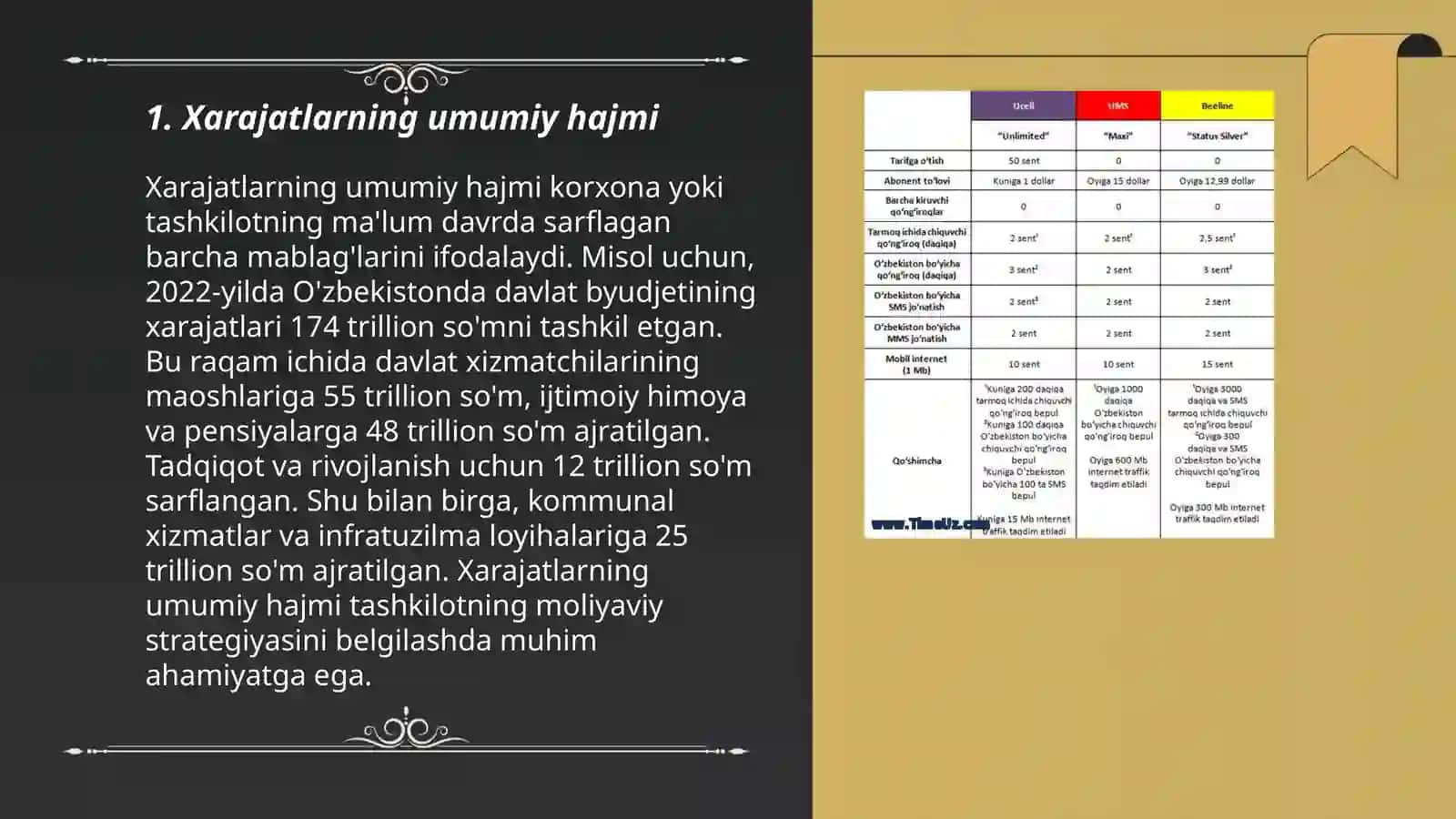 Bir soʻmlik tovar mahsuloti uchun qilingan xarajat qanday aniqlanadi? 3