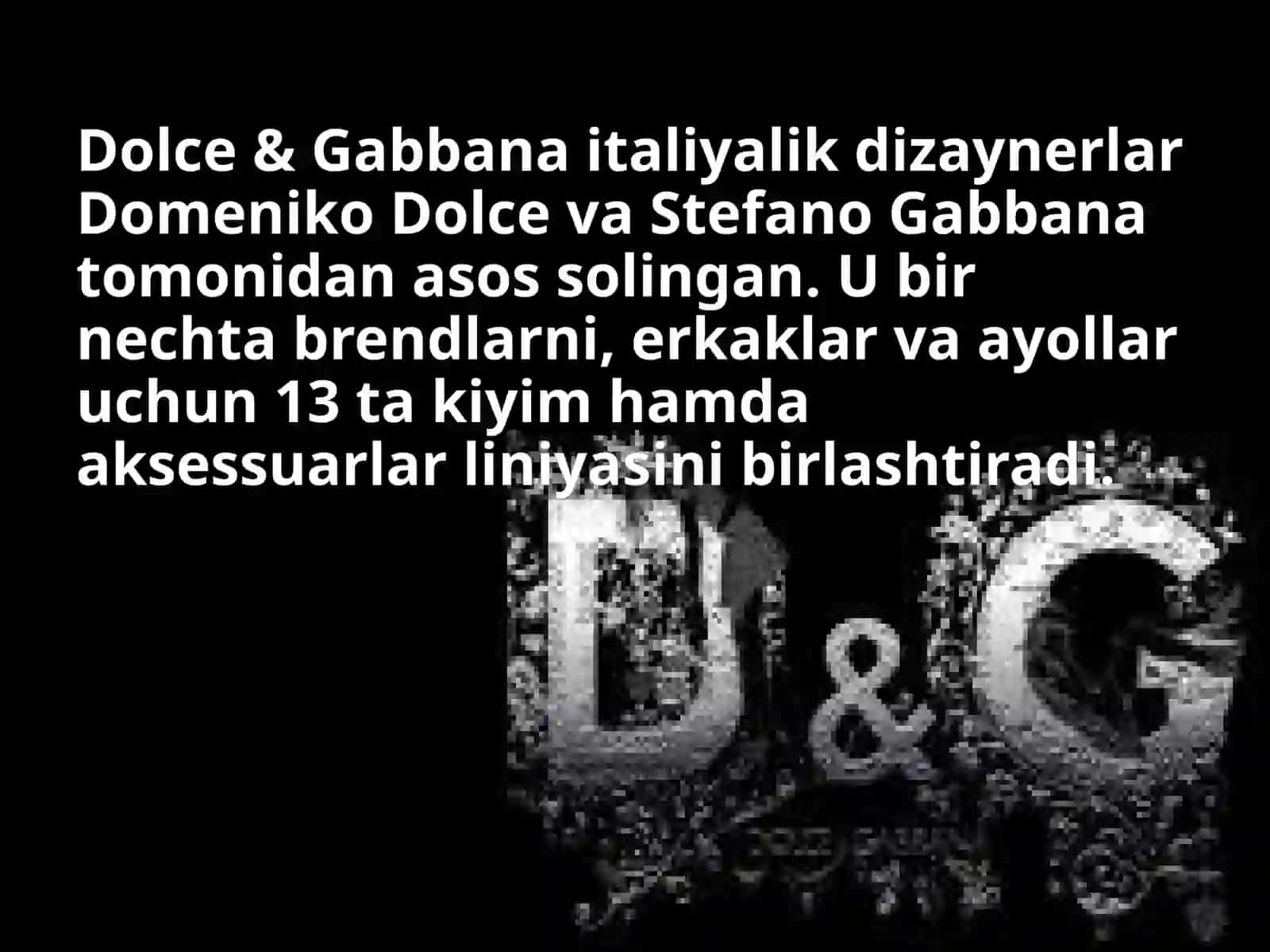 Dolce & Gabbana brend yaralishi va rivojlanishi tarixi 3