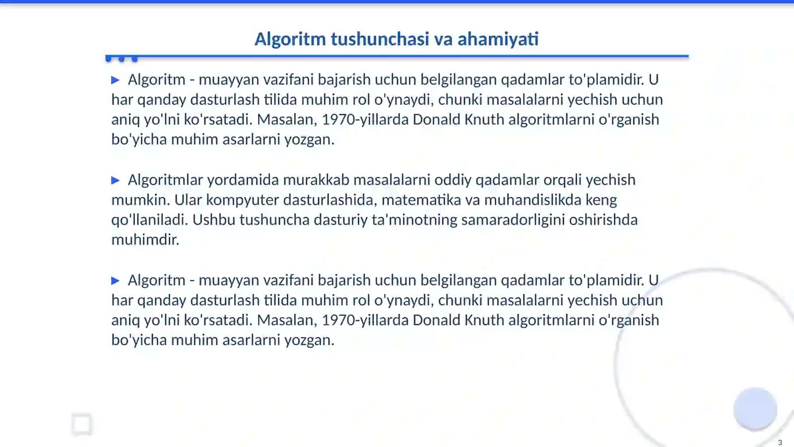 Masalalarning algoritmini tuzish va shu algoritm asosida Delphi dasturlash tilida dastur tuzish 3