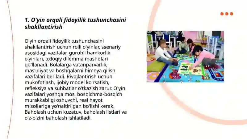 O'yin vositasida fidoyilik tarbiyasi 3