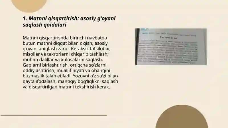 Matnni qisqartirish,kengaytirish turli nutqiy vaziyatlarda muloqot 3
