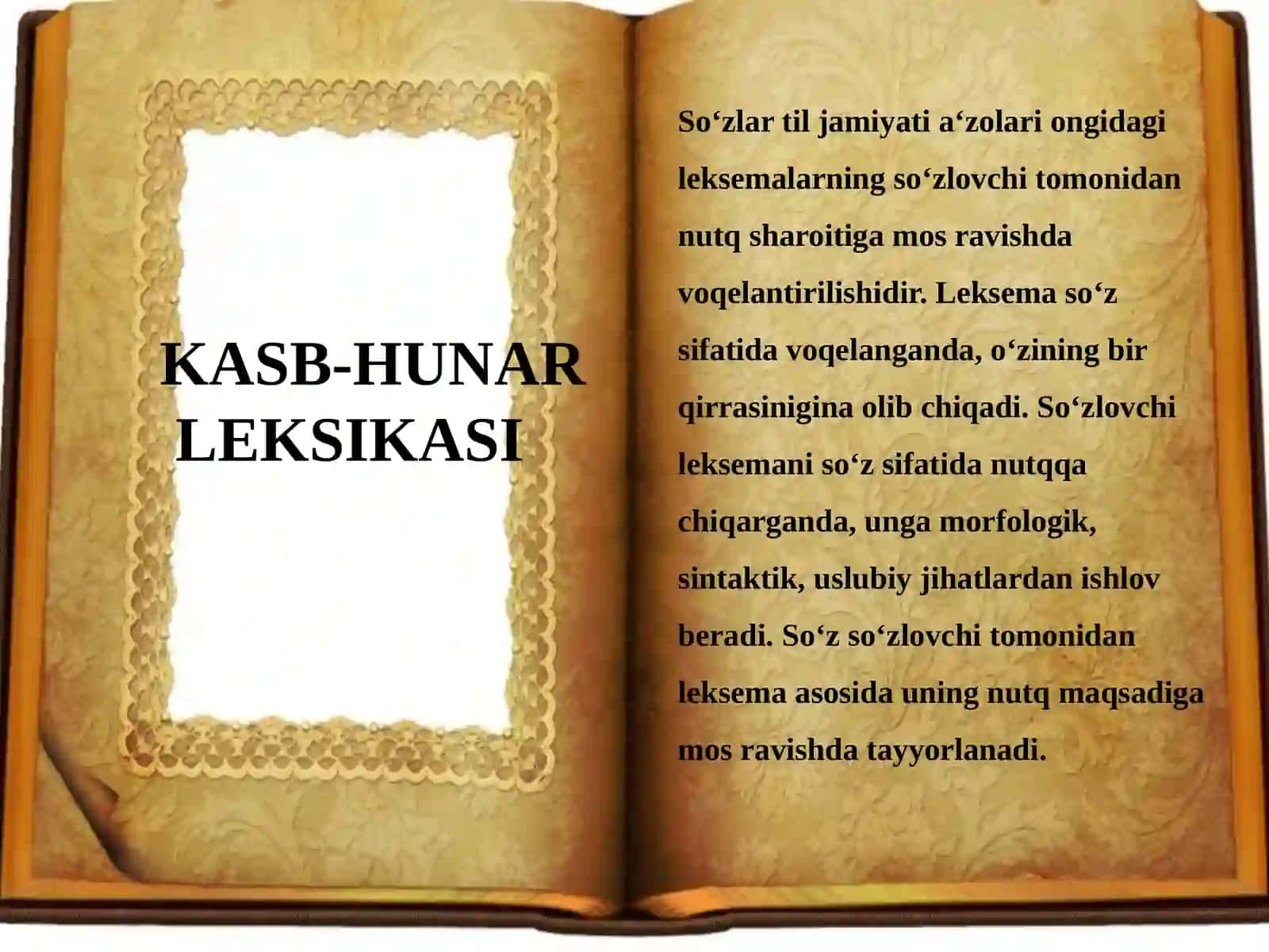 O‘ZBEK TILIDA KASB-HUNAR LEKSIKASI TAVSIFI 3