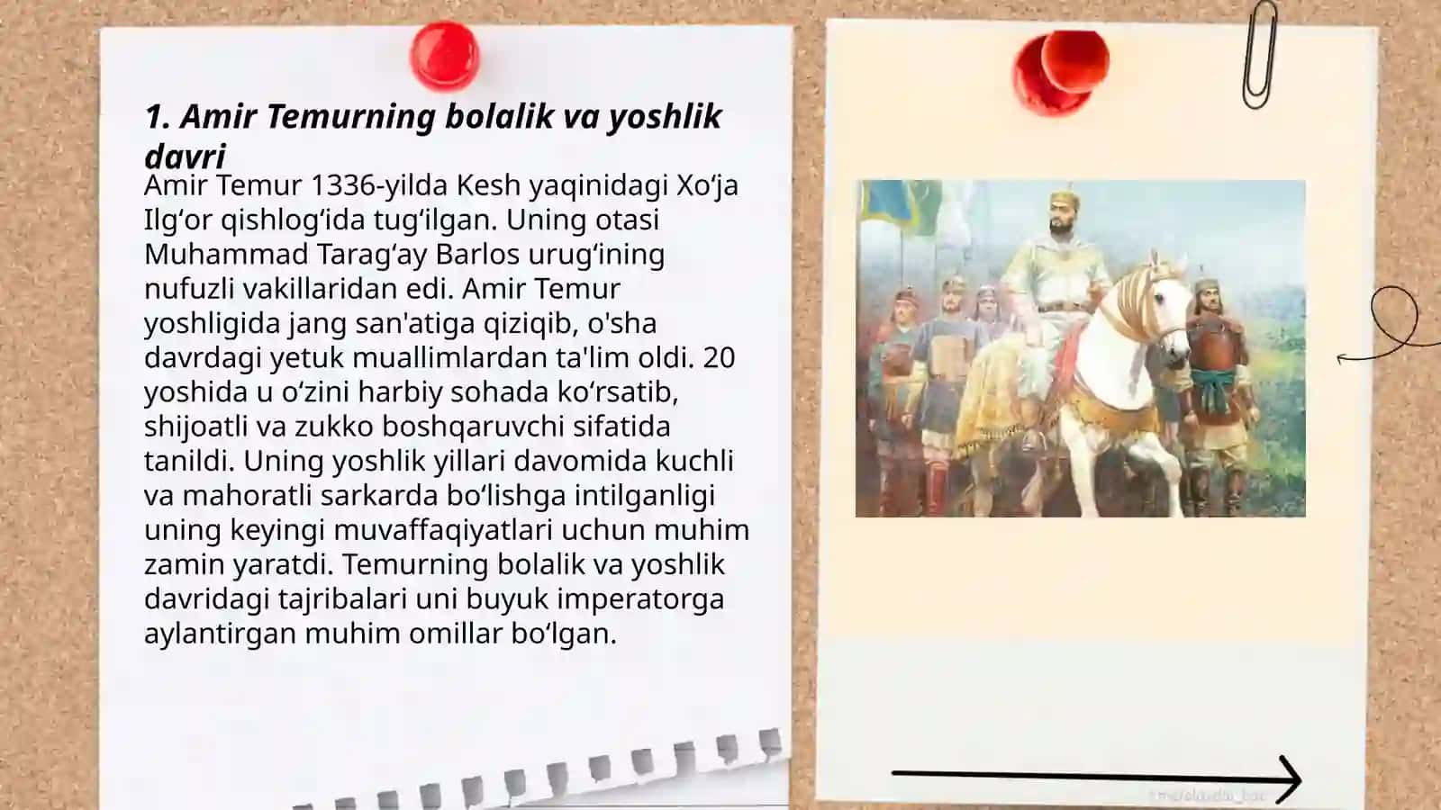Amir Temurning hayoti haqida 3