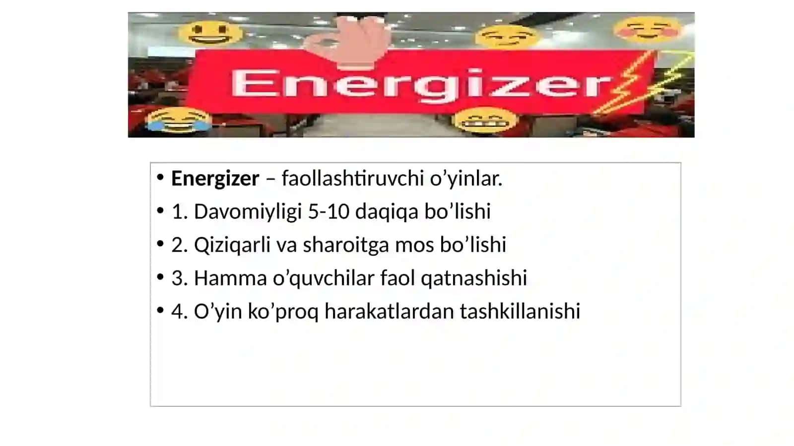 Trening dao‘yinlarning ahamiyati 3
