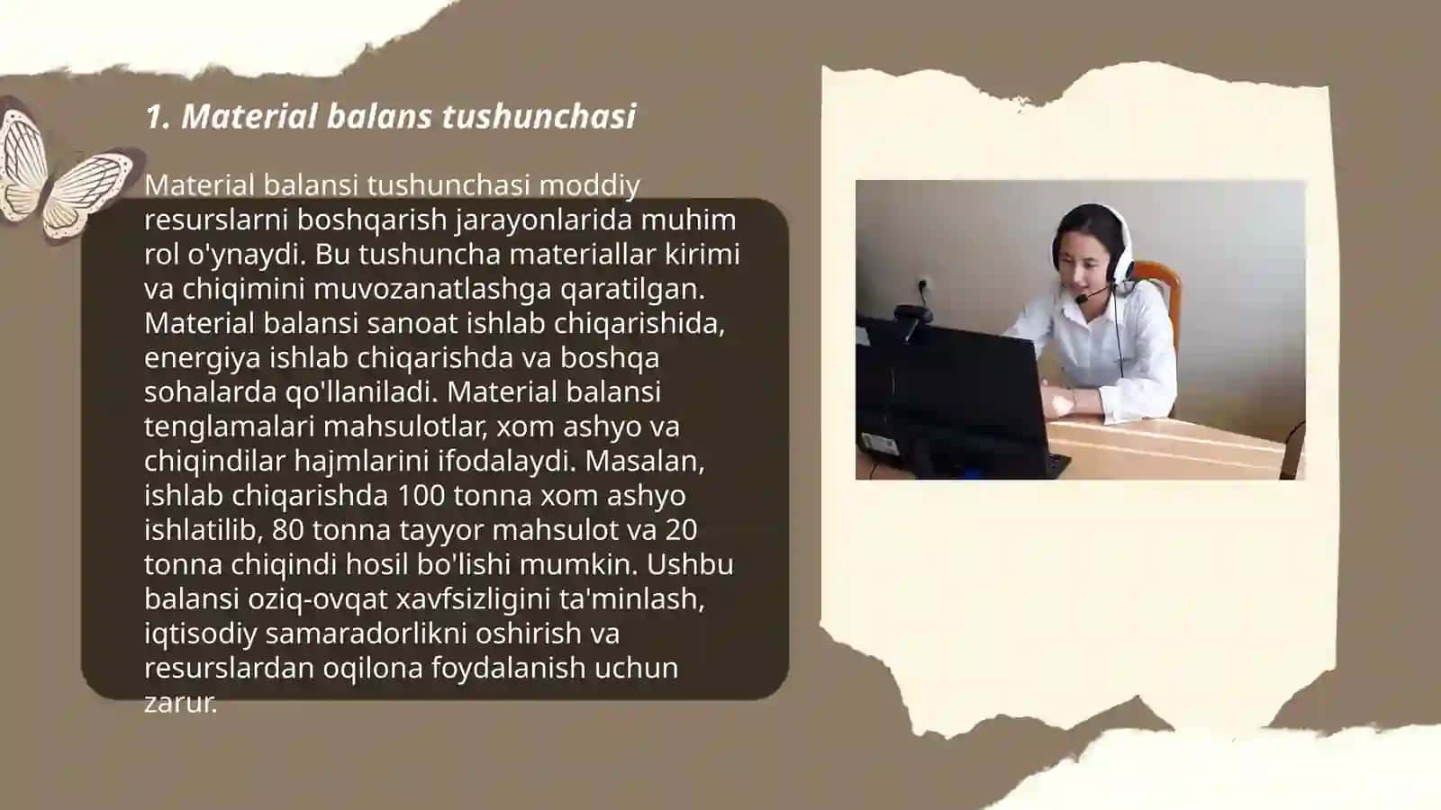 Ishlab chiqarishning material balansni tuzishda dars berishning yozma va og'zaki usullaridan foydalanish 3