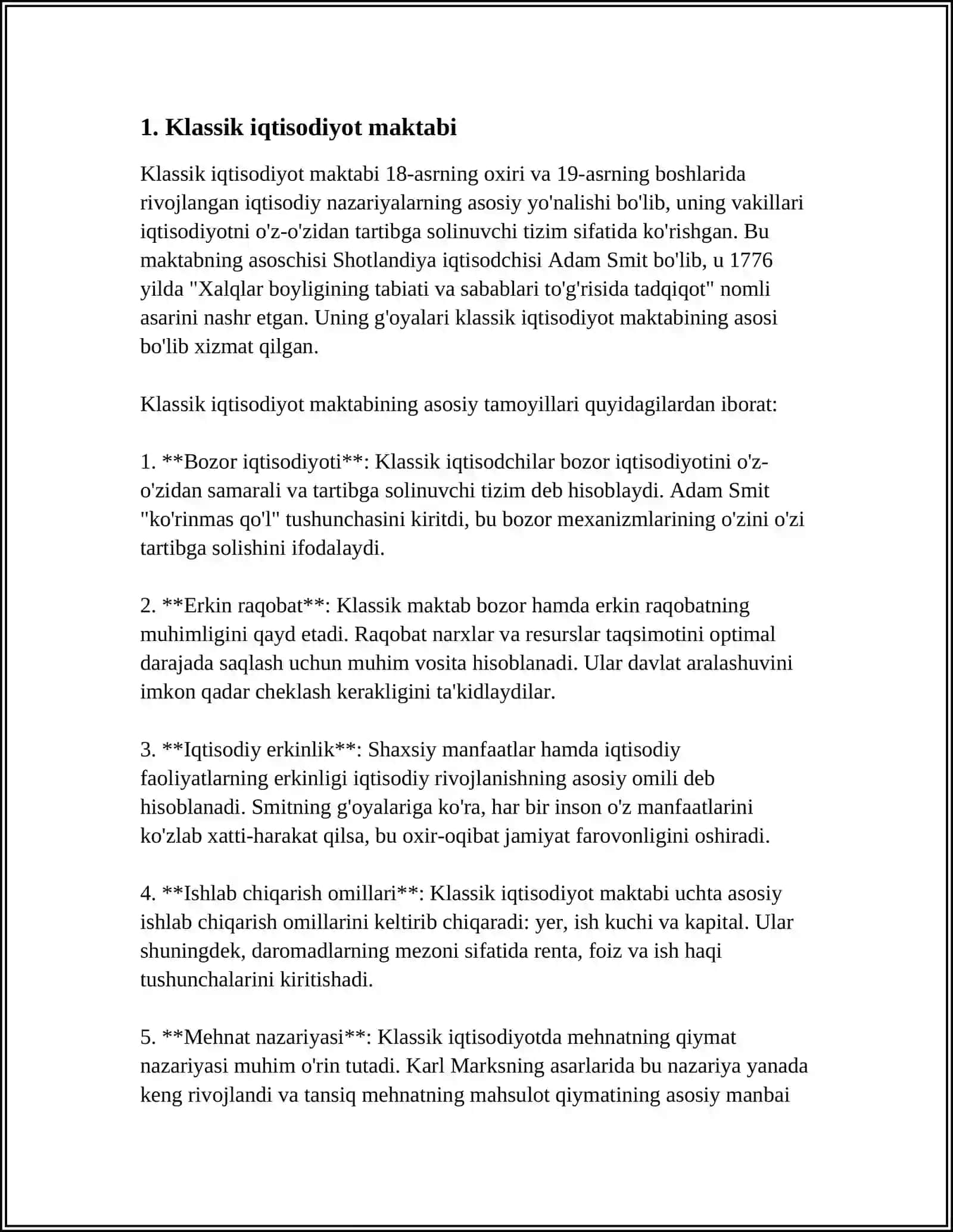 ANGILIYA VA FRANSIYADA KLASSIK IQTISODIY MAKTAB 3