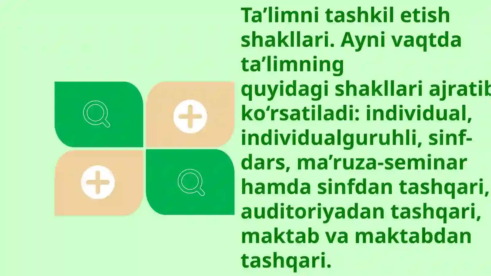Ta'limni tashkil etish shakllari 3
