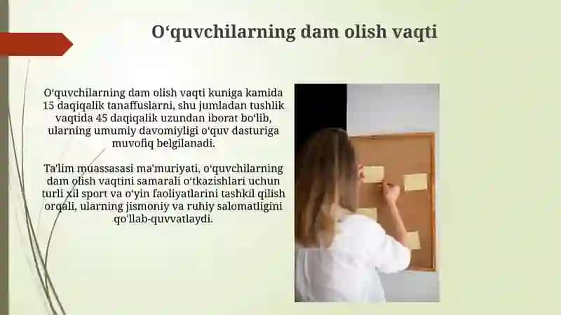 Boshlangʻich sinflarda kun tartibi 3