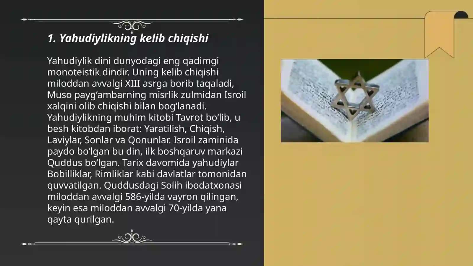 Yahudiylik dini talimoti 3