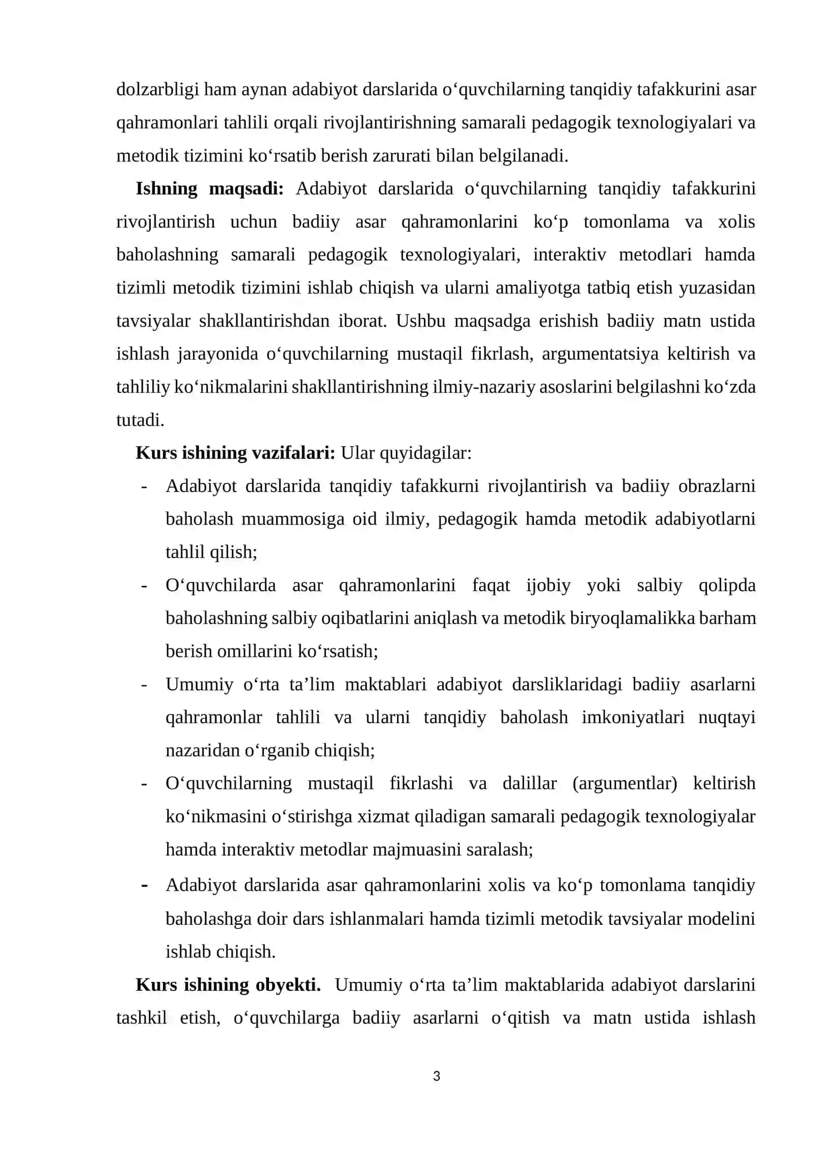 Adabiyot darslarida o‘quvchilarni asar qahramonlarini tanqidiy baholashga o‘rgatish 3