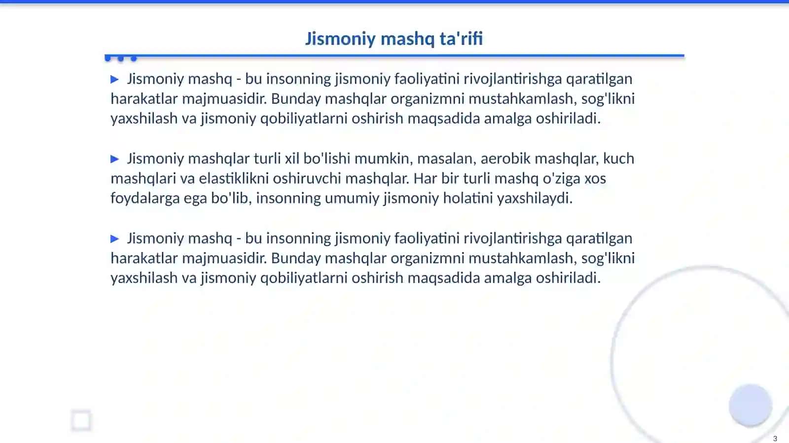 Jismoniy mashq oʻyin va harakat faoliyatining farqlari 3