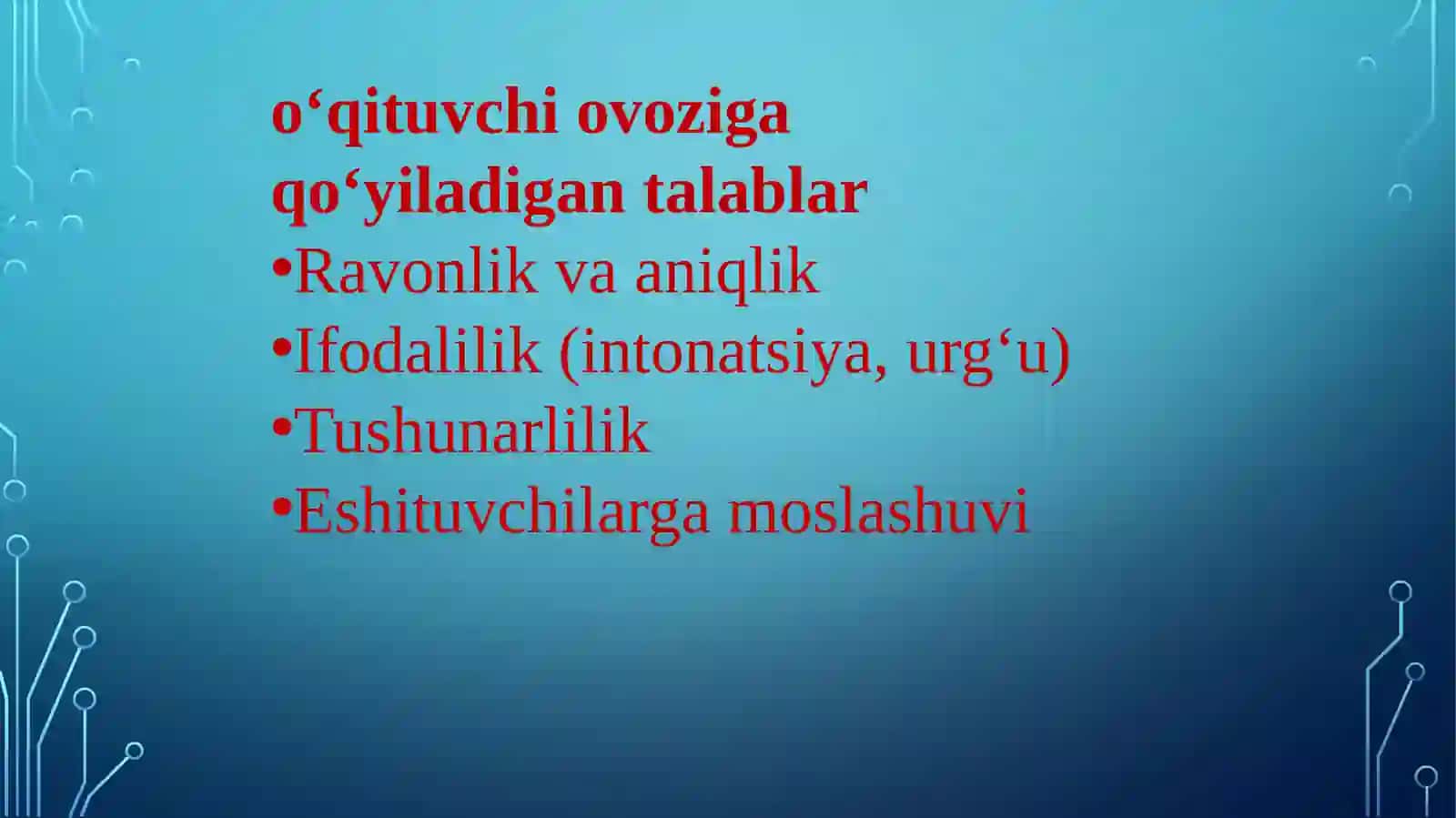 O‘qituvchi ovozining xususiyatlari 3