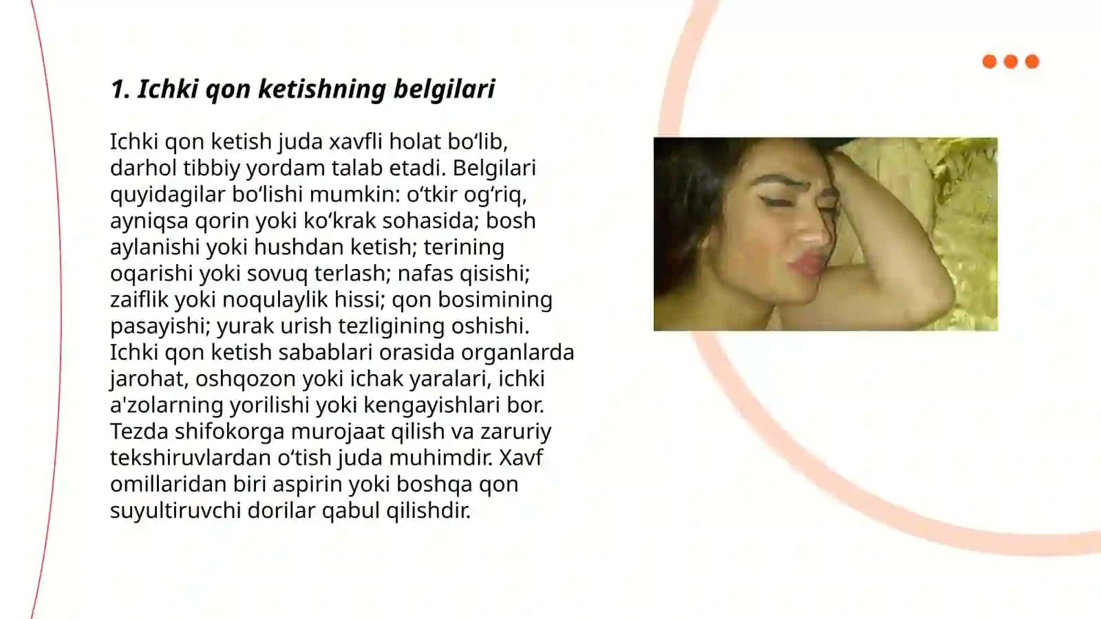 Ichki organlardan qon ketganda birinchi yordam 3