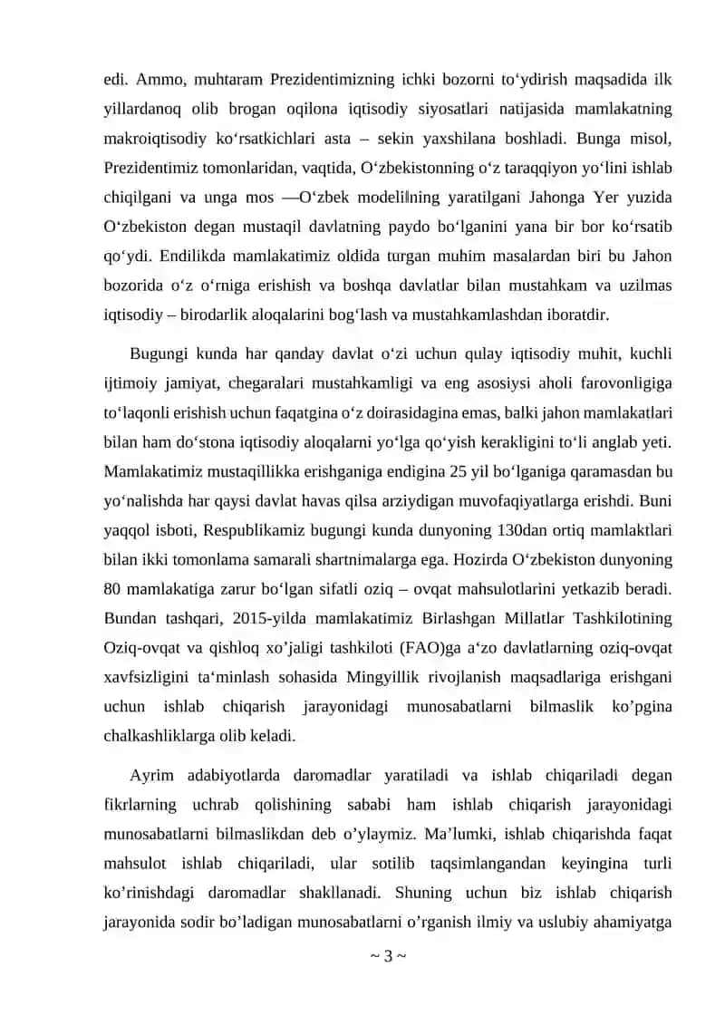 O’zbekistonning jahon bozoriga kirib borish muammolari 3