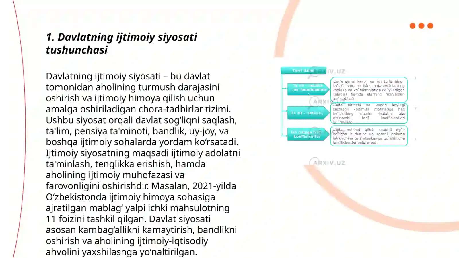 Davlatning ijtimoiy siyosati tushunchasi 3