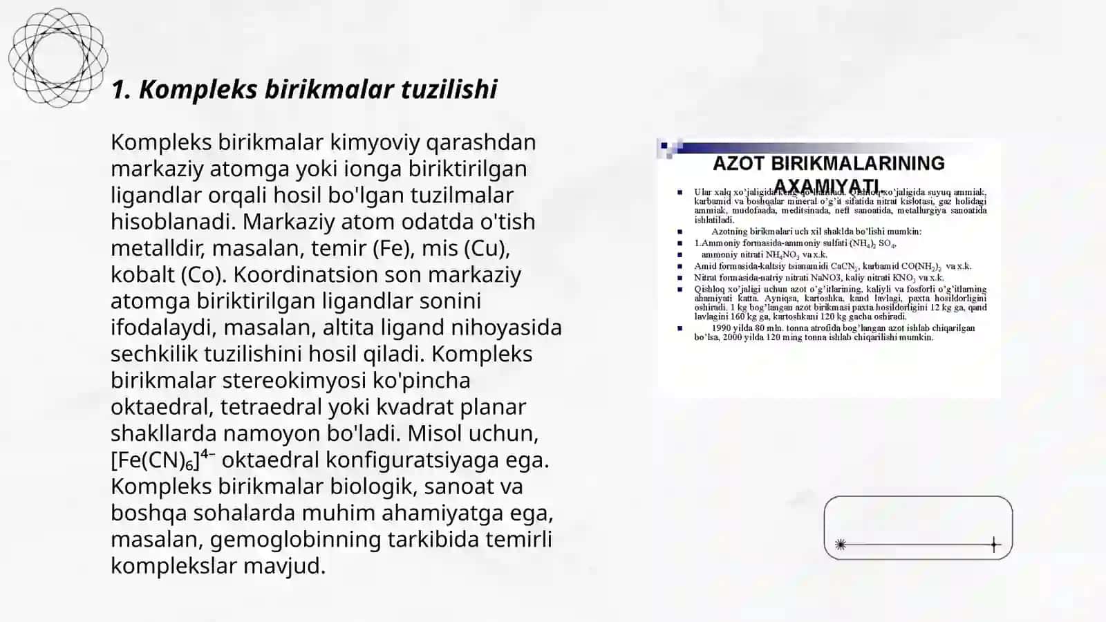 Kompleks birikmalarining barqarorligi 3