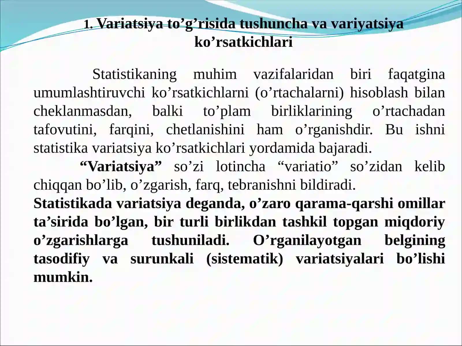 VARIATSIYA KO’RSATKICHLARI 3