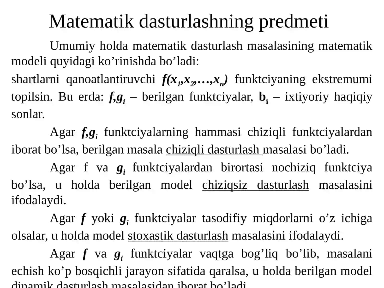 Matematik dasturlashning nazariy asoslari 3