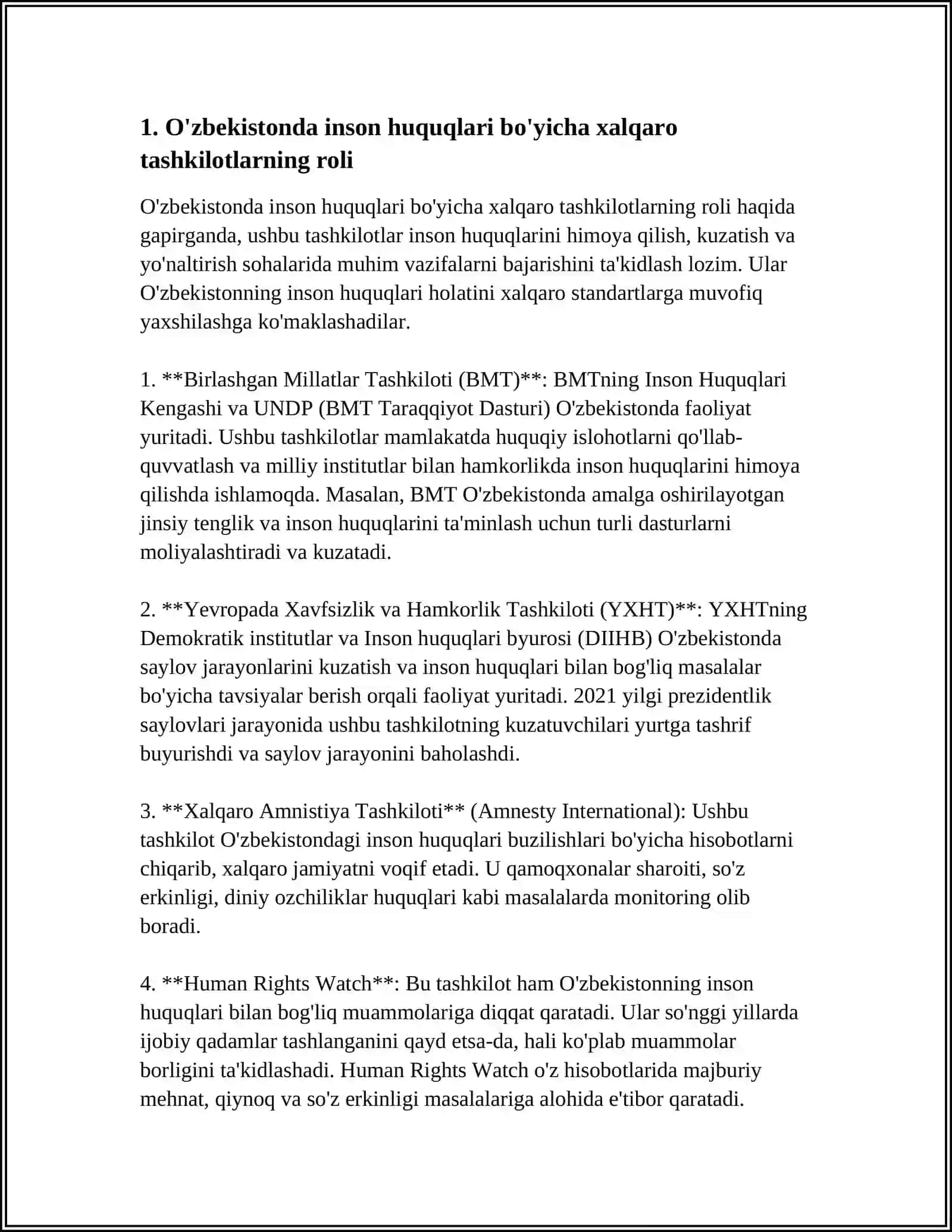 Oʻzbekistonda inson huquqlariga qaratilgan etirof 3