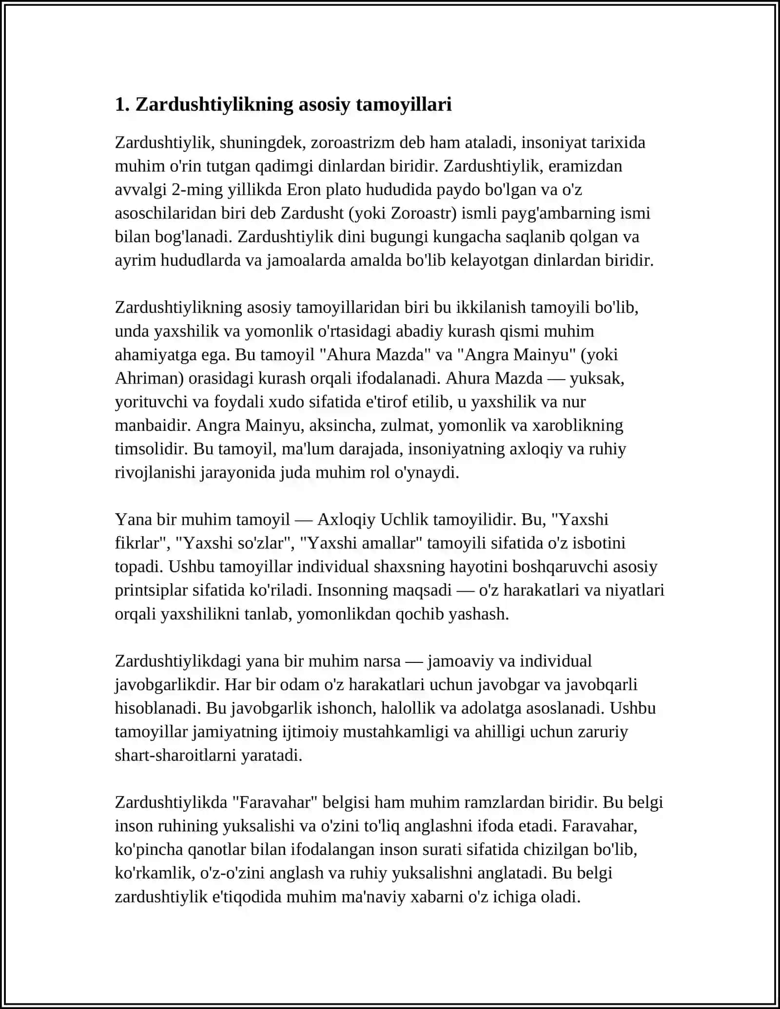 ZARDUSHTIYLIKNING TEOLOGIK TIZIMI VA DINIY MAROSIMLARI 3