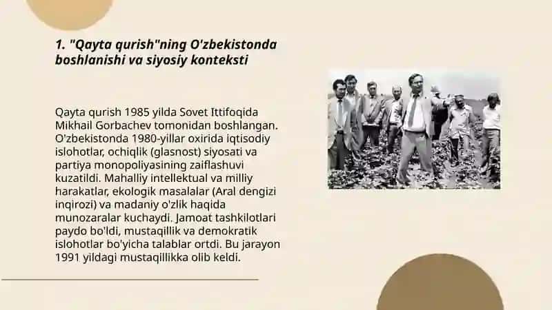 Qayta qurishda O'zbekiston 3