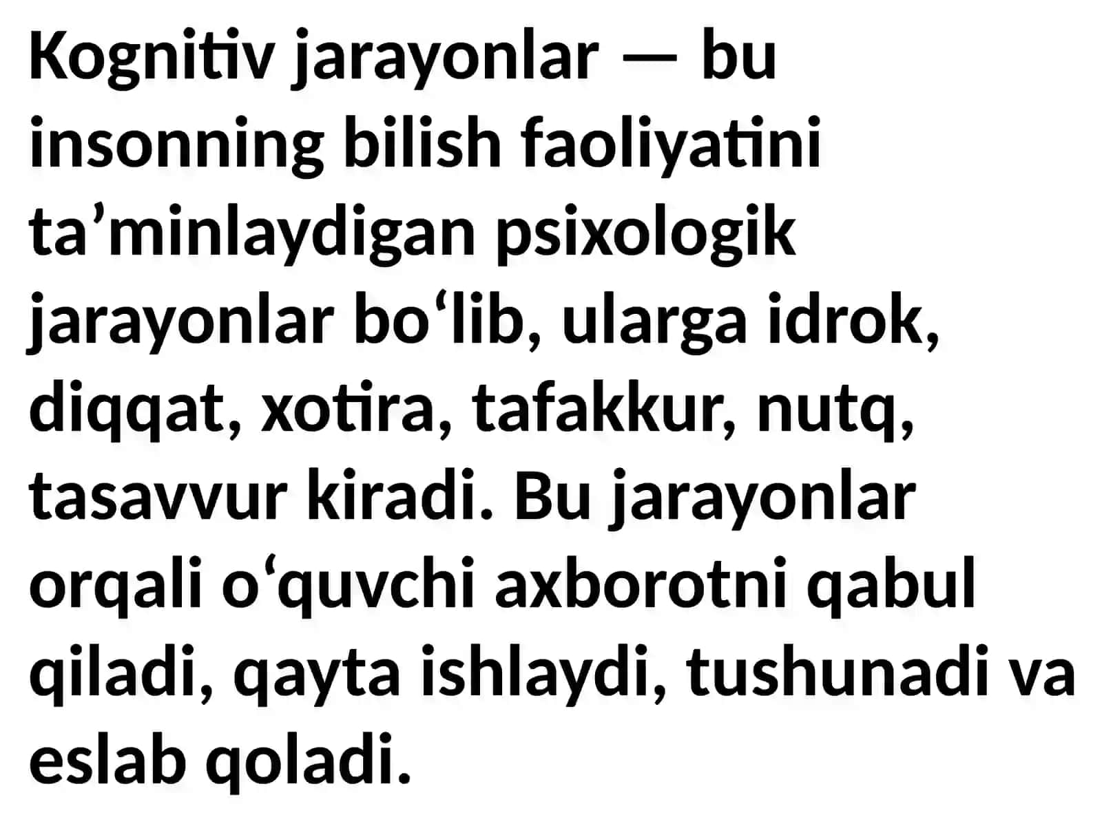 Oʻqish faoliyatida kognitiv jarayonlarning oʻrni 3