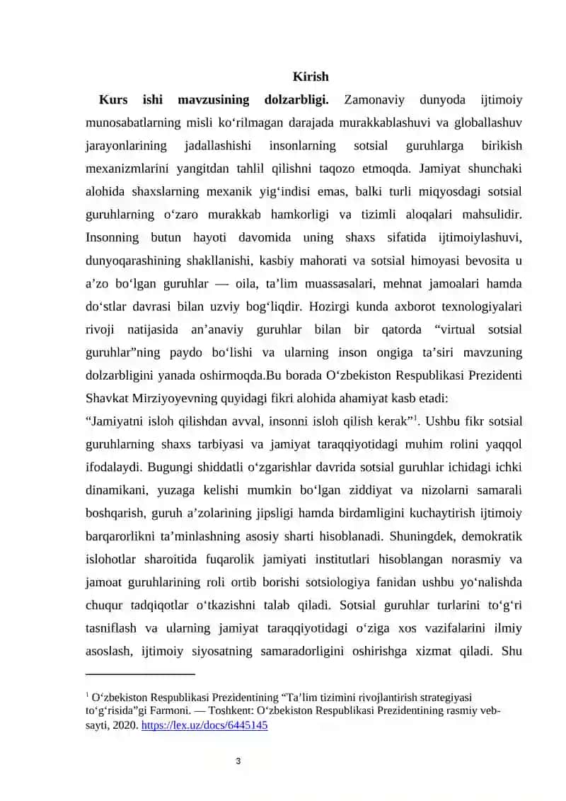 Sotsial guruhlar va ularning turlari ,vazifalari 3