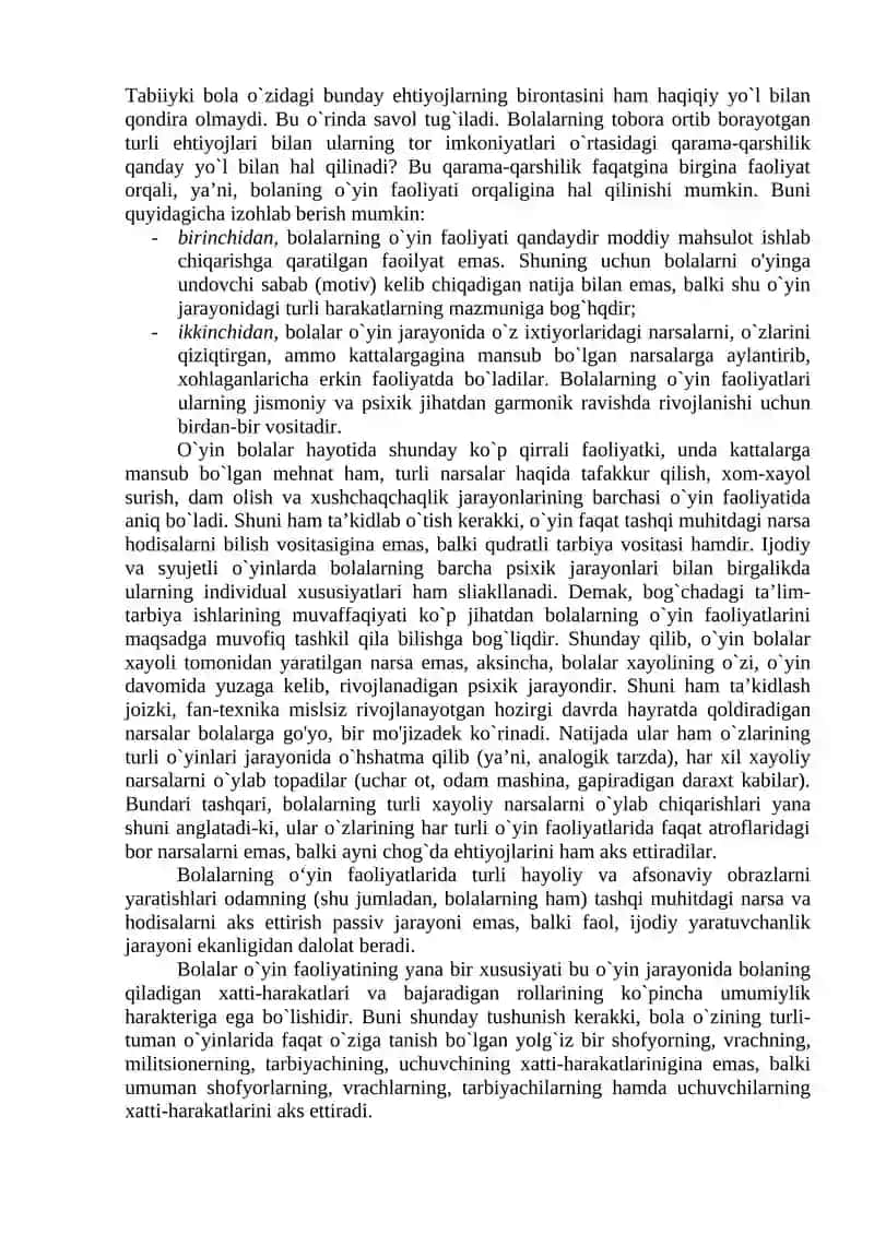 Maktabgacha yosh davrida psixik rivojlanish xususiyatlari 3