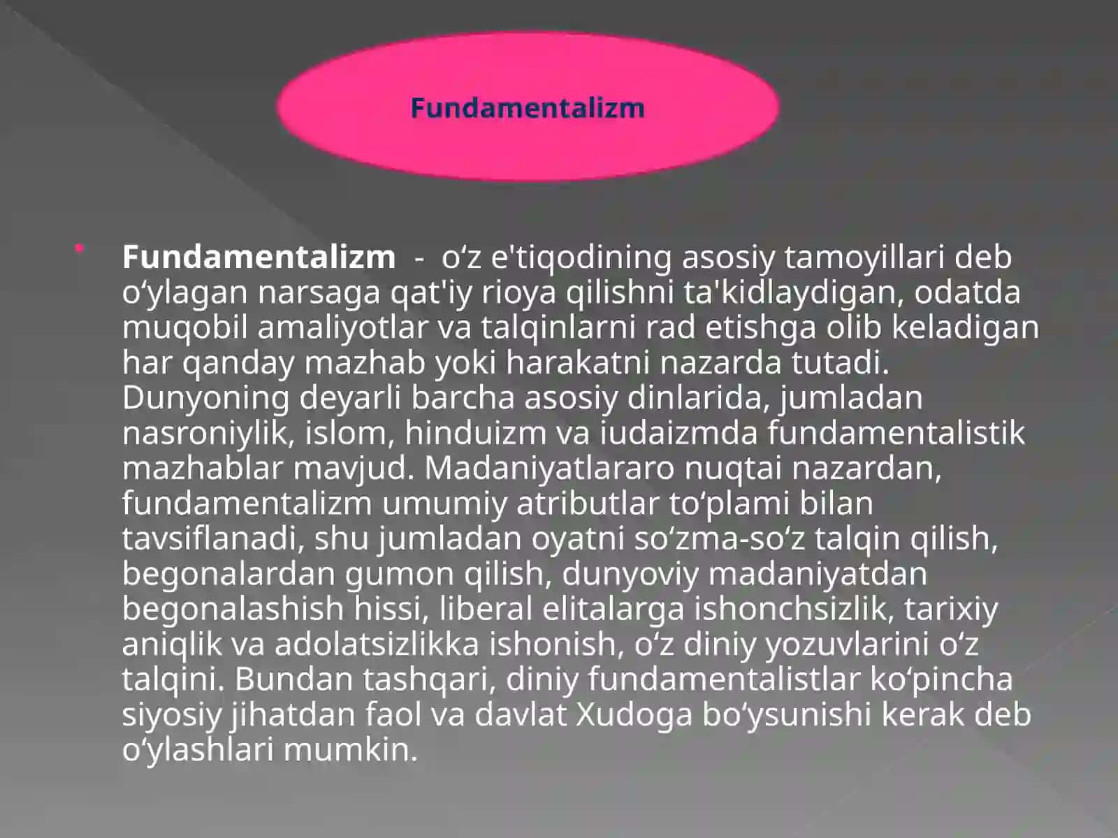 12-mavzu.Diniy fundamentalizm,radikalizmva terrorizmningtarixivahozirgizamon 3