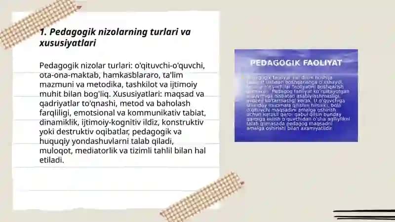 Pedagogik nizolar va ziddiyatlar 3