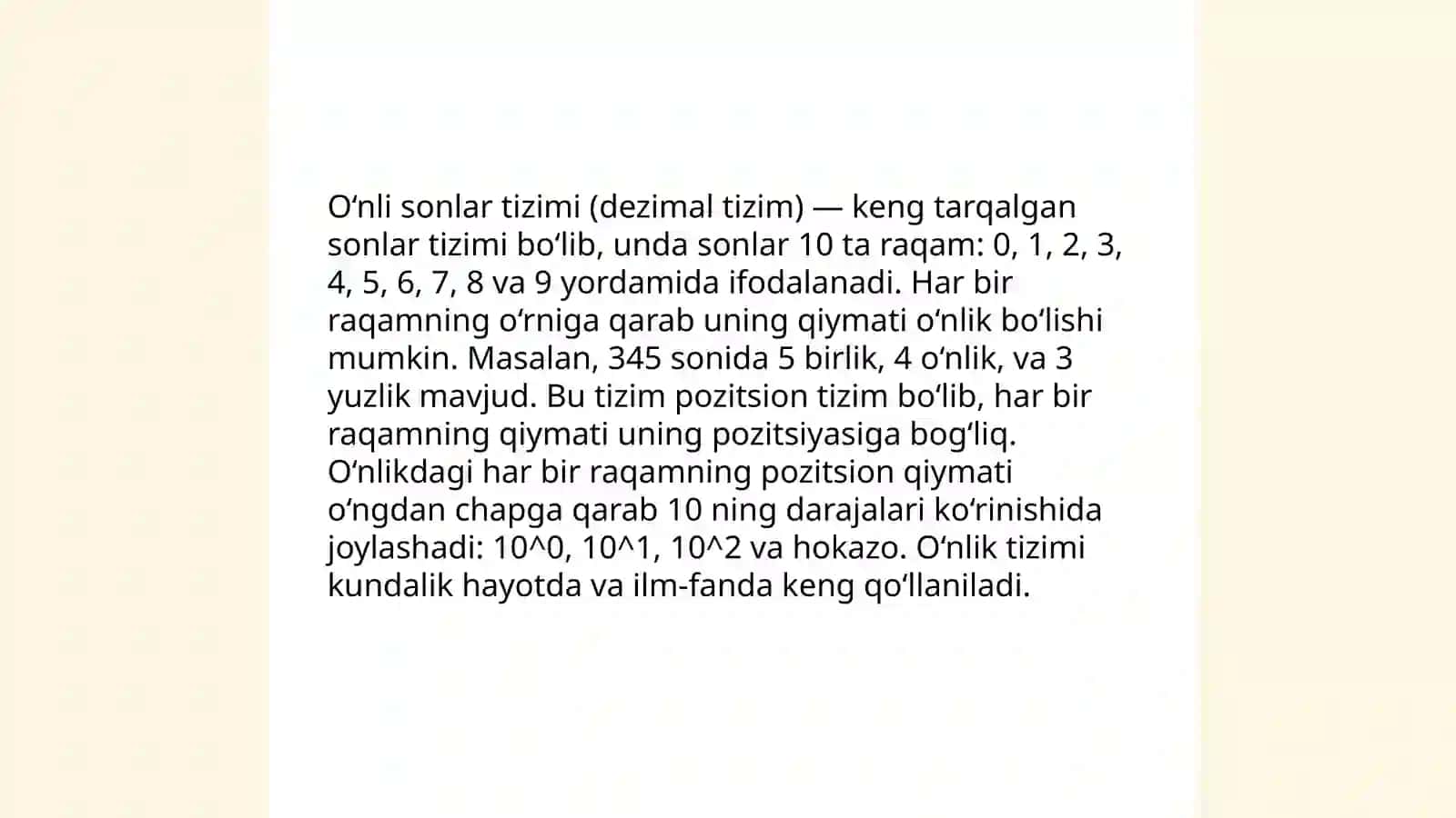 Boshlang'ich sinflarda 10, 100, 1000 va koʻp xonali sonlar ustida nomanfiy butun sonlarni nomerlashga oʻrgatish metodikasi 3