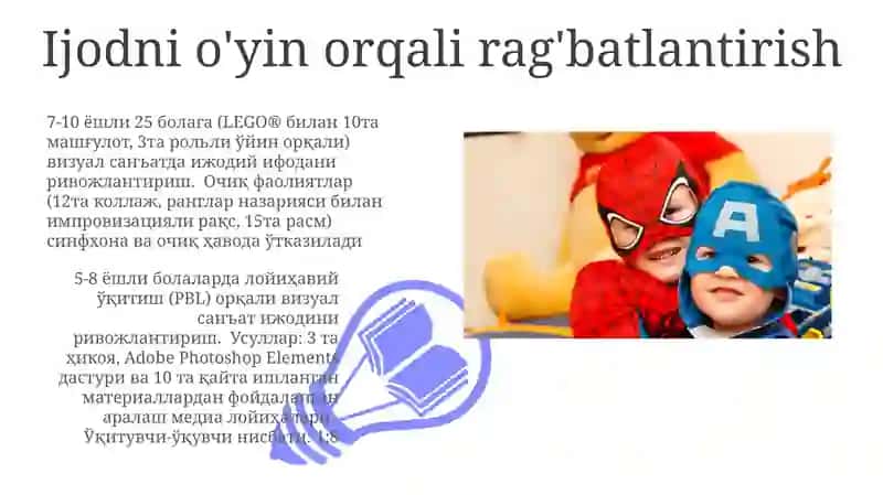 Tasviriy faoliyatga o'rgatishning metod va usullari 3