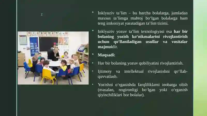 INKLYUZIV YOZUV TA’LIM TEXNOLOGIYASI 3
