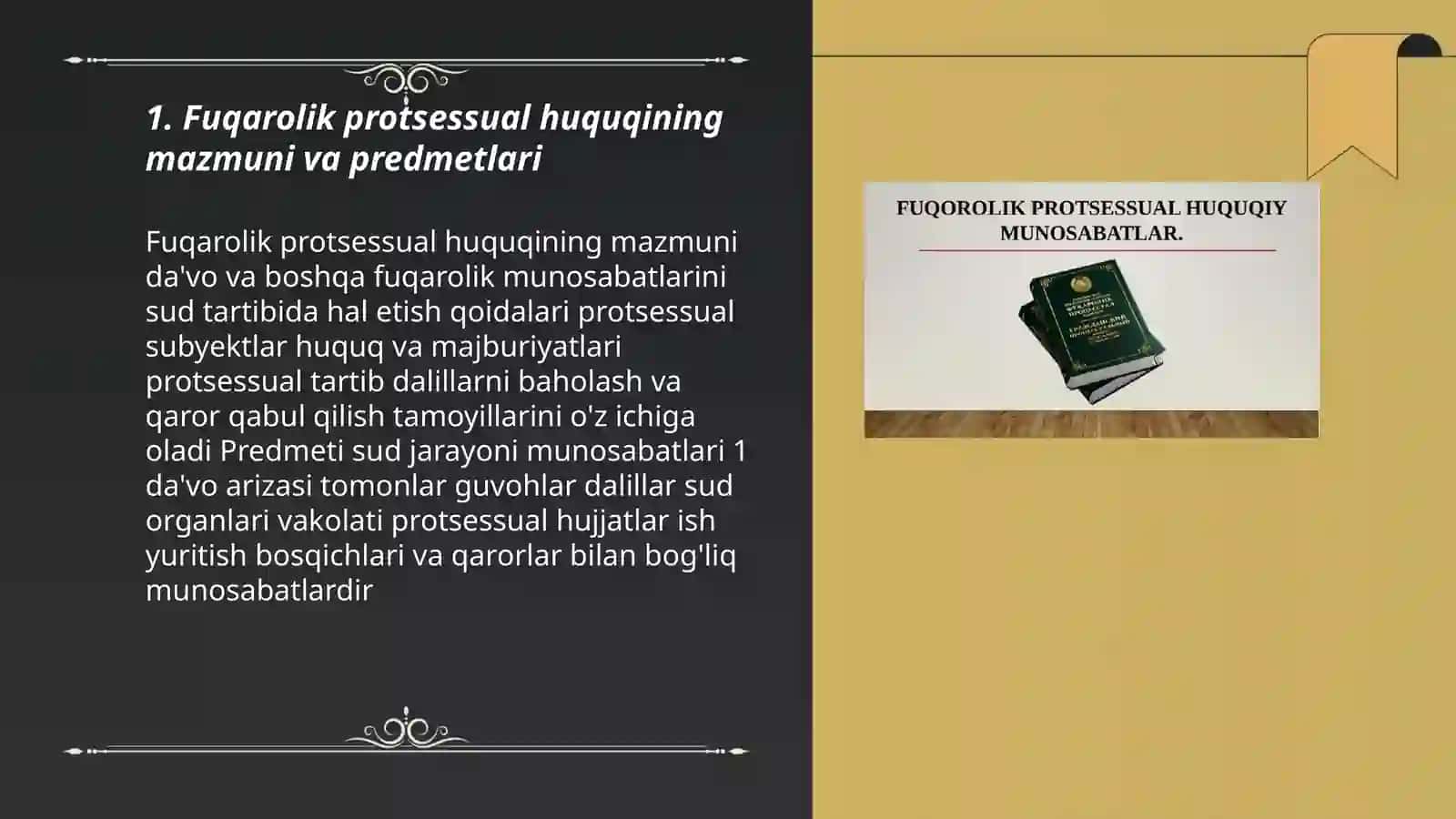 Fuqarolik protsessual huquqining tizimi va prinsiplari 3