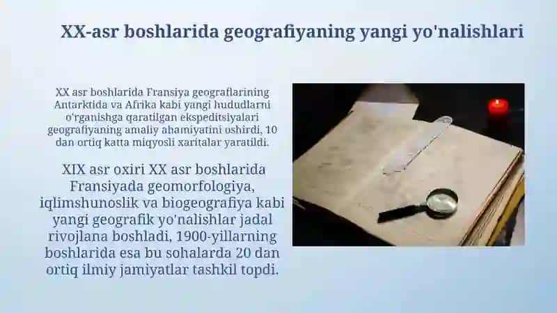 Fransiyada geografiyning rivojlanish xususiyatlari haqida 3