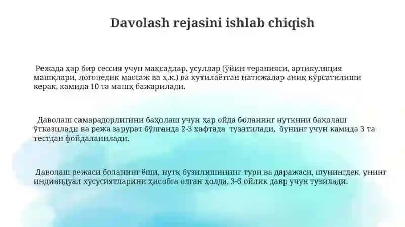 Nutqida nuqsoni boʻlgan bolalarga logopedik yordamni tashkil etish 3