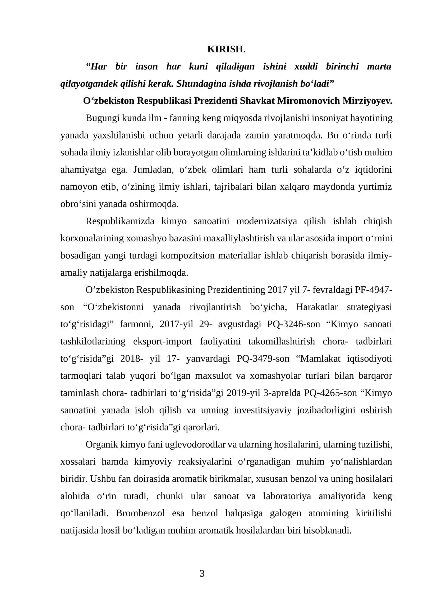 Brombenzol sintezi uning tuzilishi va xossalari. 3