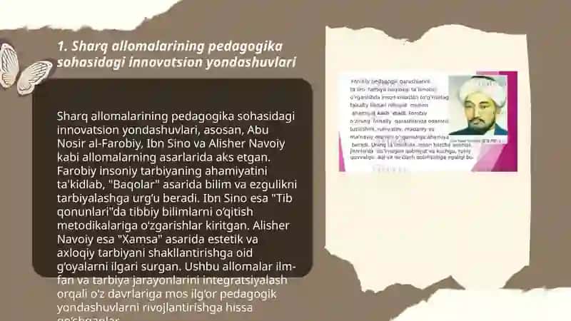 Sharq allomalarining asarlarida mudarrislar mehnati tóĝrisida ilĝor pedagogik fikrlar 3