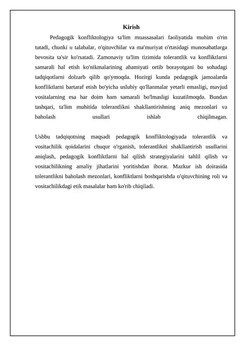 Pedagogik konfiktologiyada tolerantlik tushunchasi va mediasiya qoidalari 3