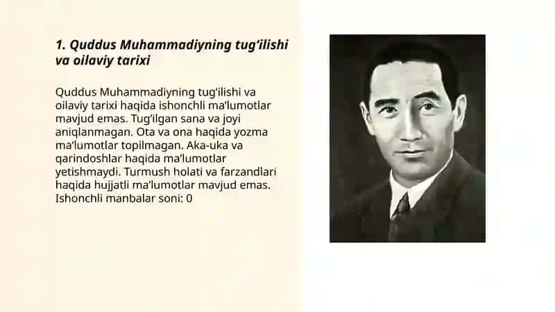 Quddus Muhammadiy haqida maʼlumotlar 3