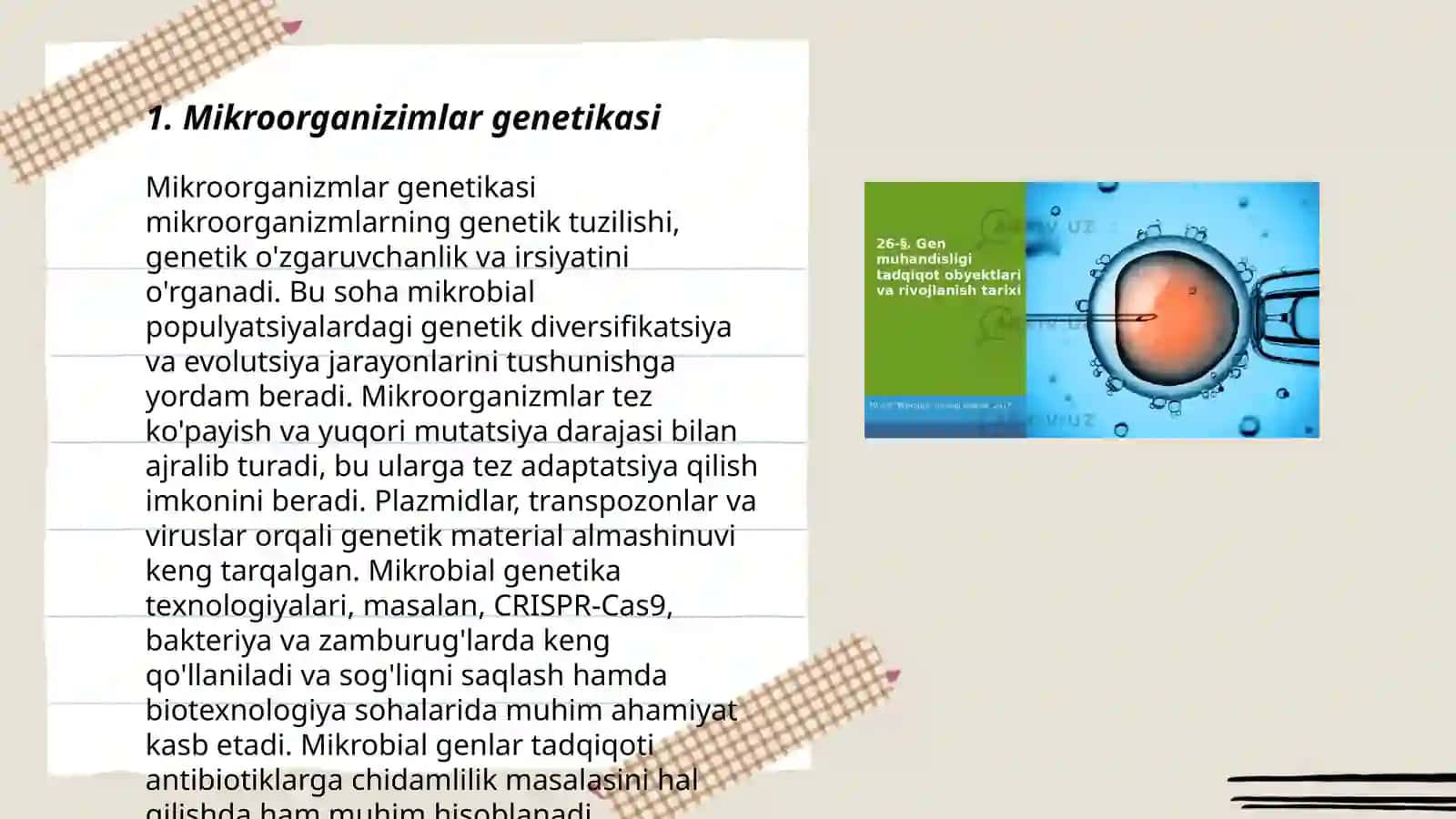 Mikroorganizimlarning o'zgaruvchanligi va irsiyati 3
