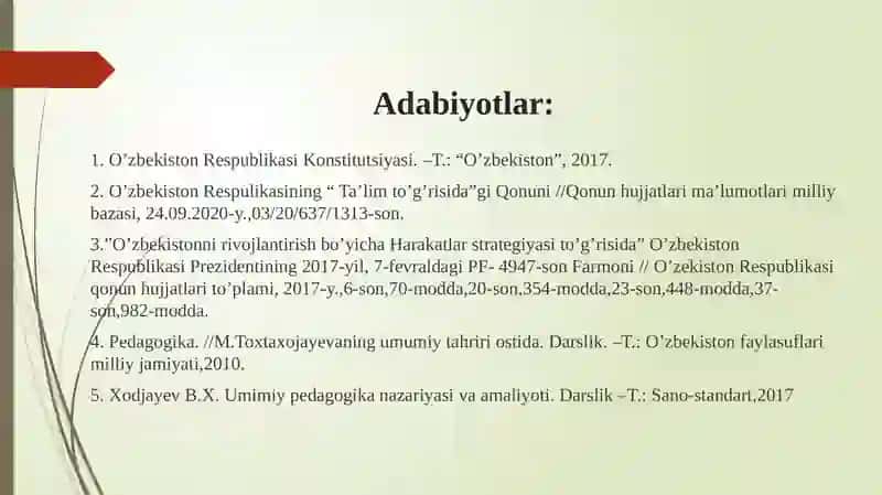 O'zbekiston Respublikasi ta'lim tizimining rivojlantirishning konseptual asoslari 3