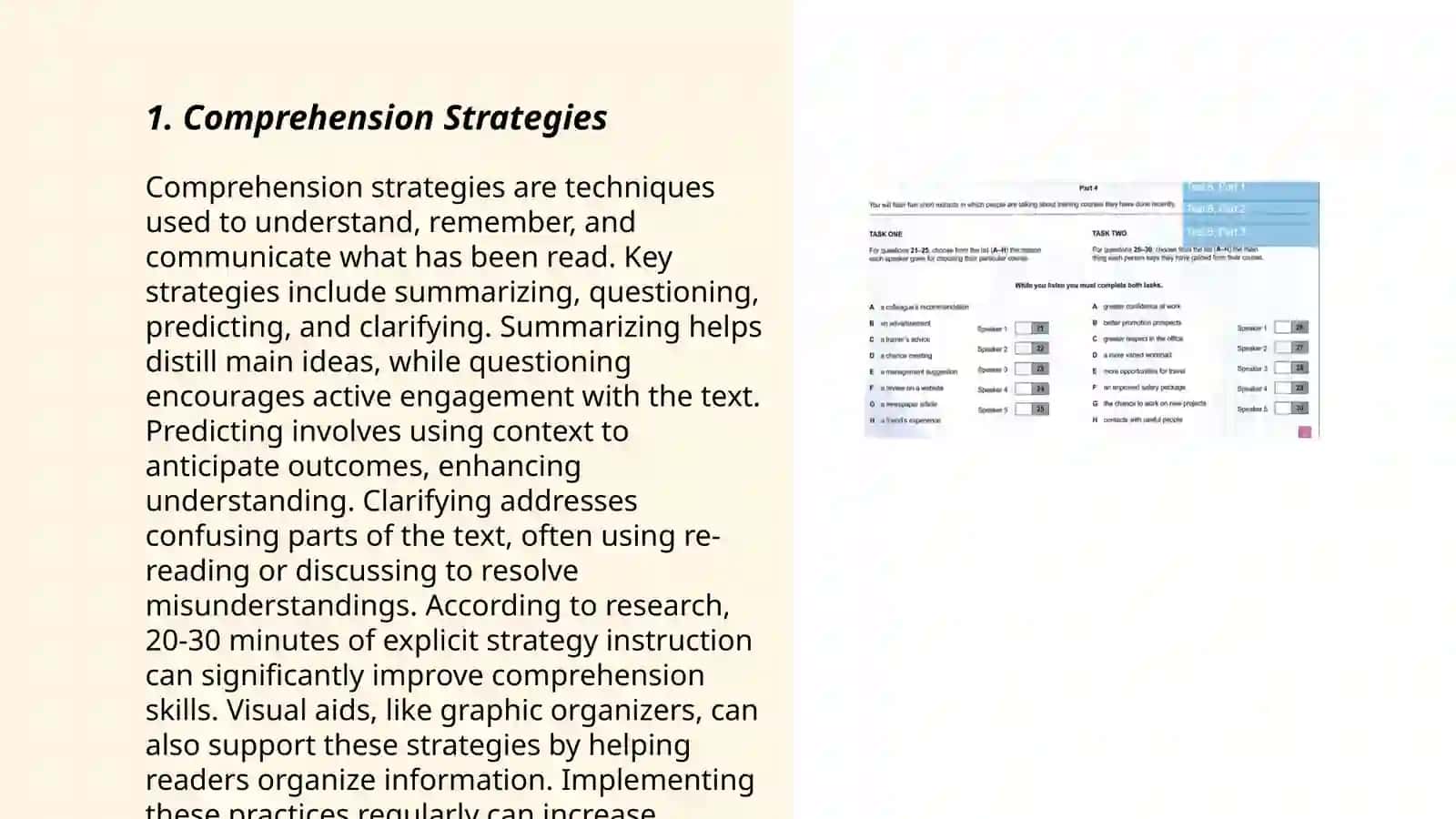 Essesment of reading and listening skills 3