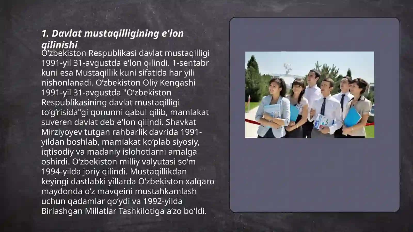 MUSTAQILLIK YILLARIDA O‘ZBEKISTONDAGI IJTIMOIY-IQTISODIY O‘ZGARISHLAR 3