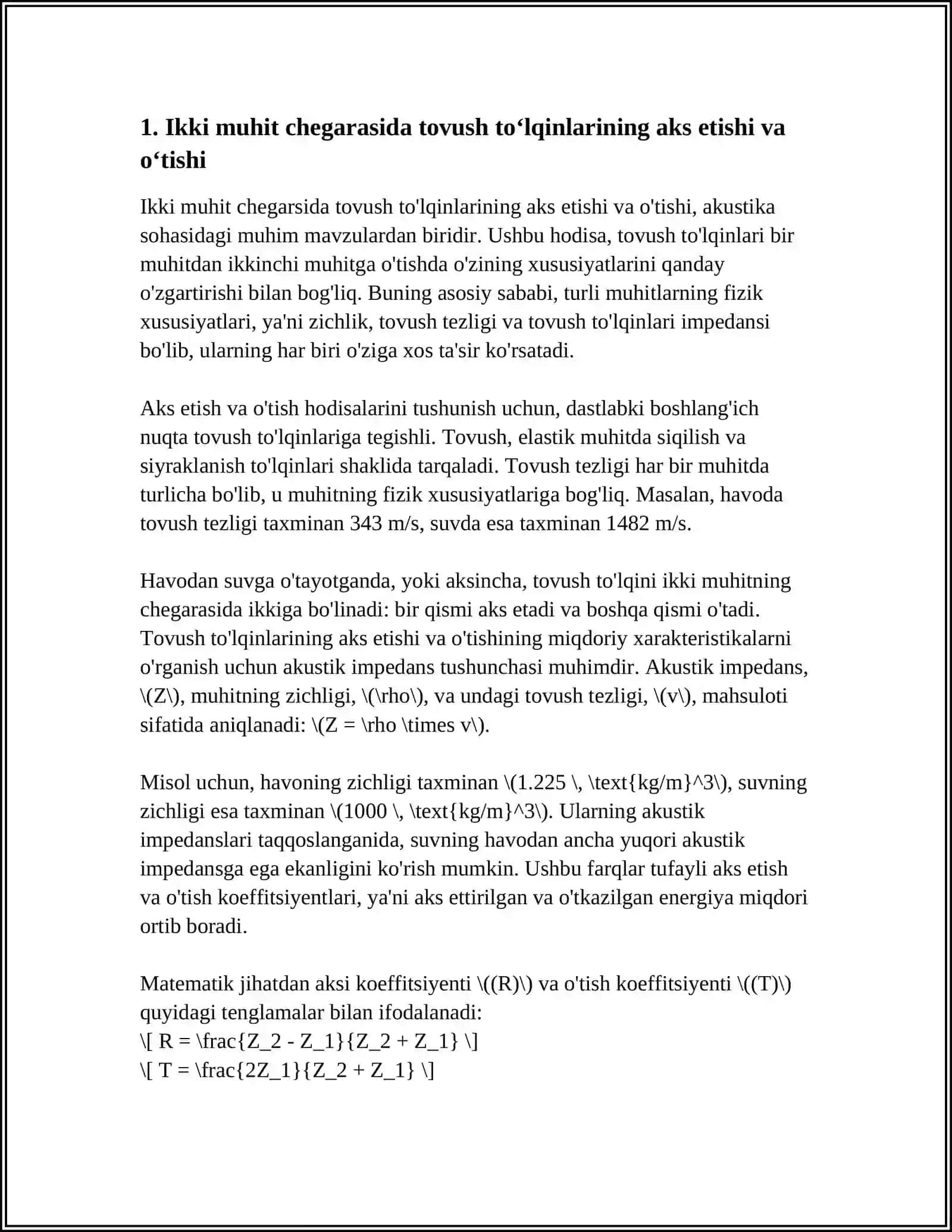 IKKI MUHIT CHEGARASIDAN TOVUSHNING O‘TISHI 3