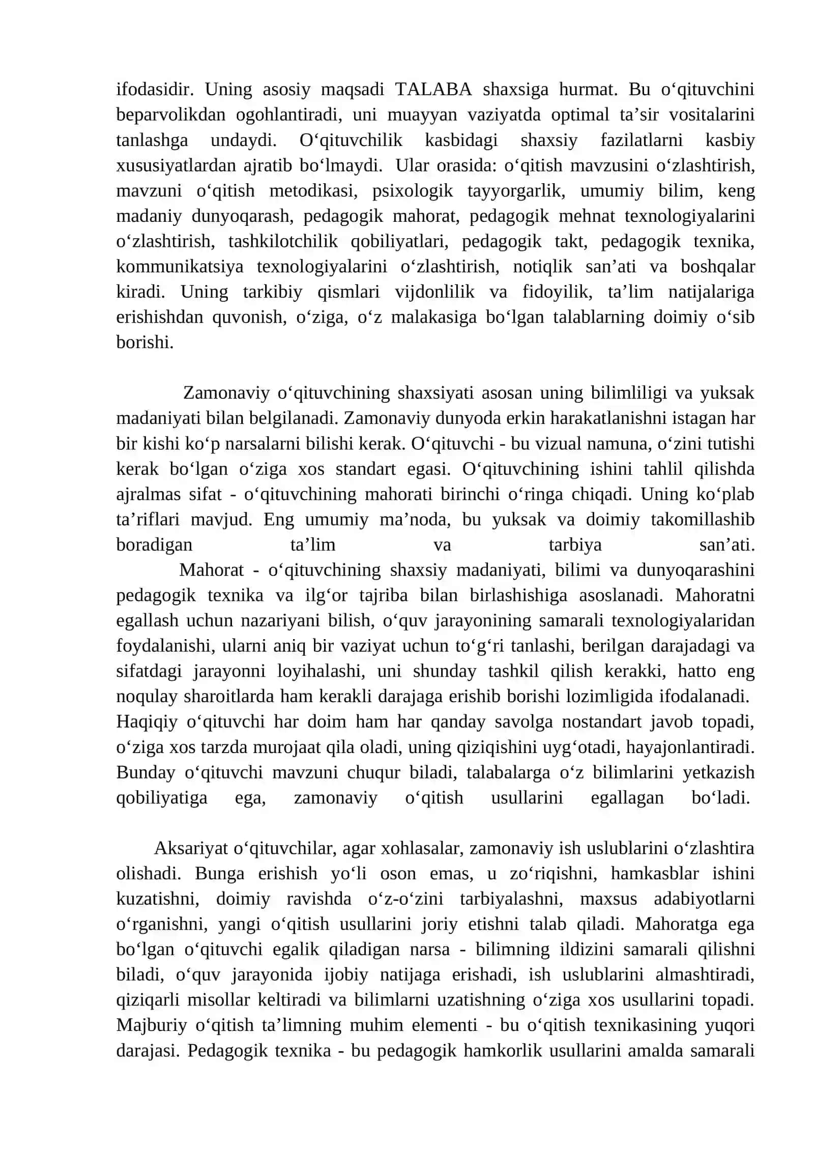 Zamonaviy o’qituvchisiga bo’lgan talablar 3