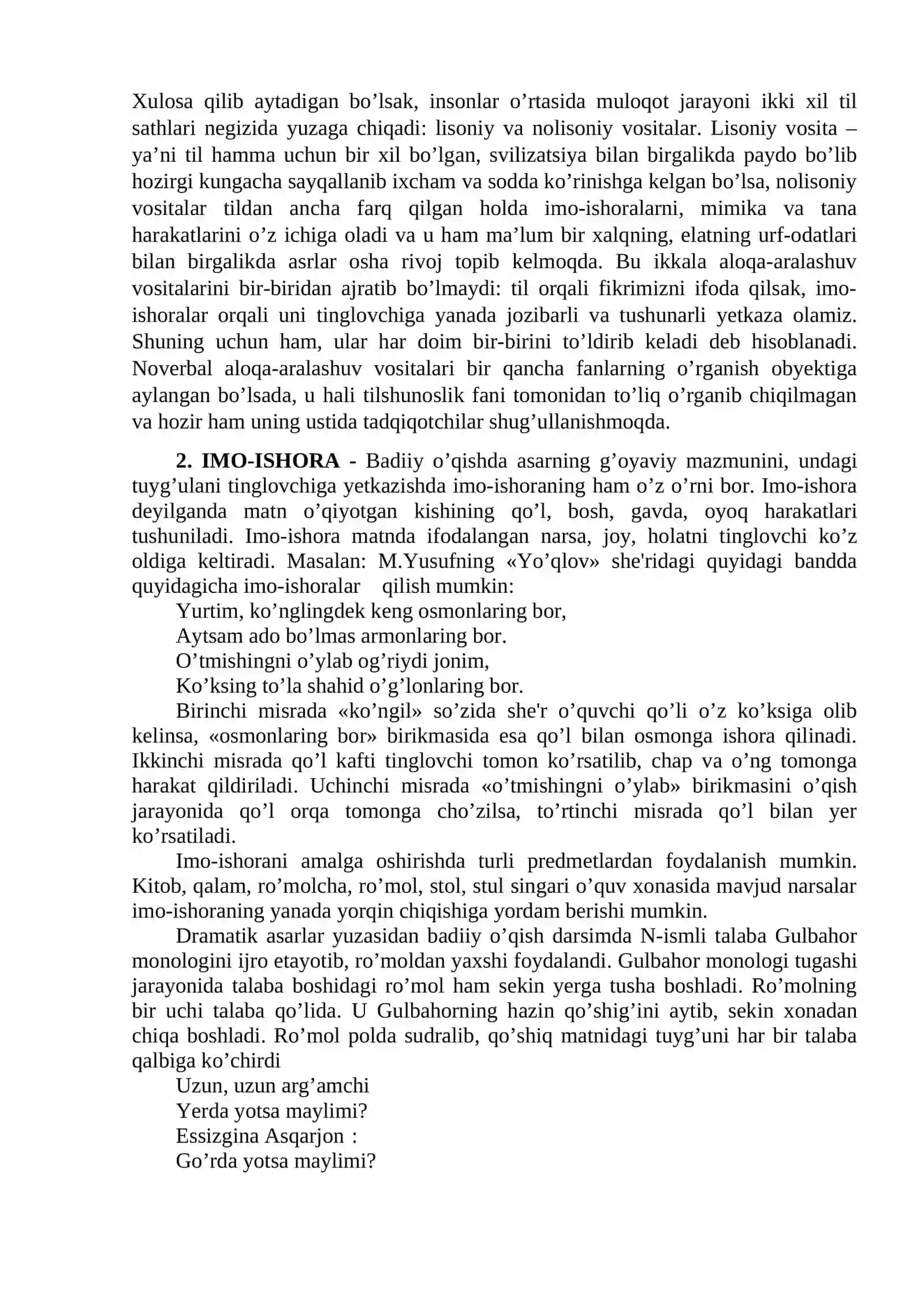 Noverbal aloqa vositalari. Imo-ishoralar. Mimik. Pouza 3