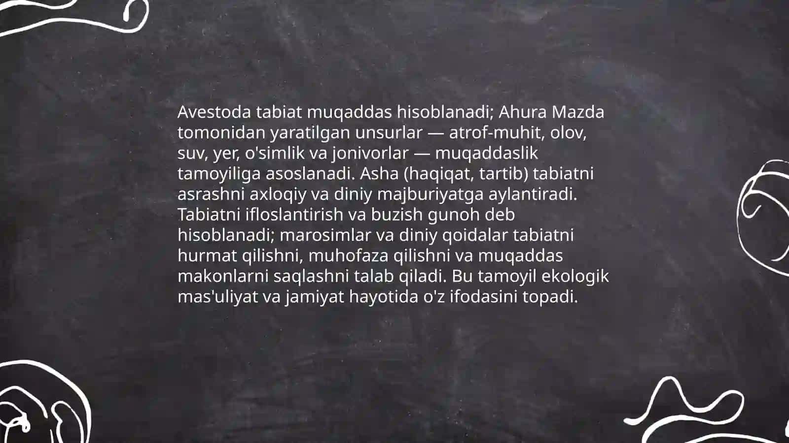 Avestoda tabiatni asrash haqida fikr va mulohazalar 3