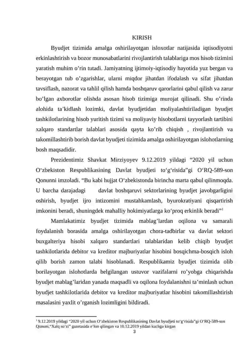 Byudjet tashkilotlarida mol yetkazib beruvchilar va xaridorlar bilan hisoblashuvlar hisobi 3