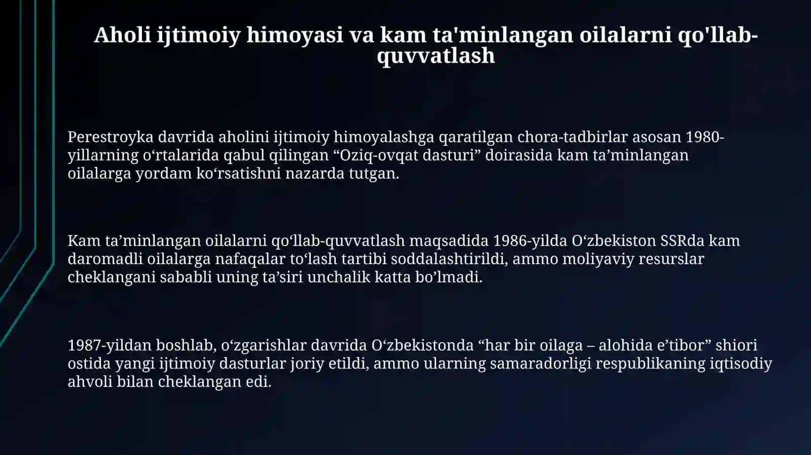 Kam ta'minlangan oilalarni qo'llab-quvvatlash 3